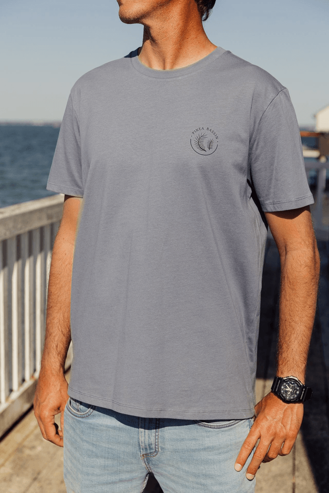 DUNE - T-SHIRT COL ROND GRIS MINÉRAL