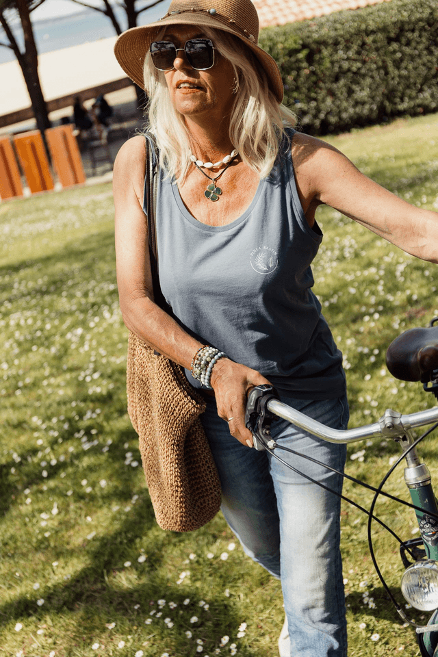 SIMPLE - DÉBARDEUR GRIS MINÉRAL