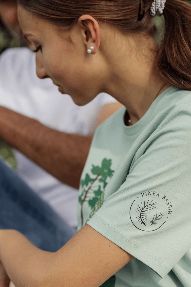 CABANES - T-SHIRT ENFANT VERT JADE