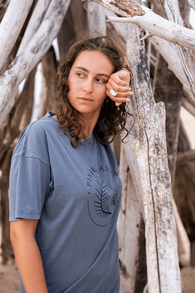 PLAGE - ROBE T-SHIRT GRIS MINÉRAL