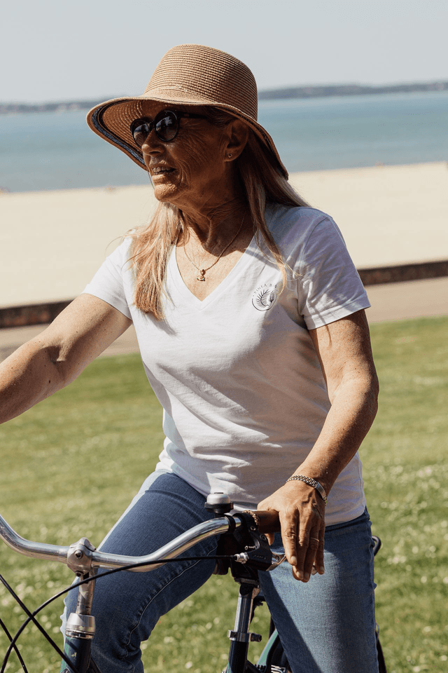 DUNE - T-SHIRT COL V BLANC