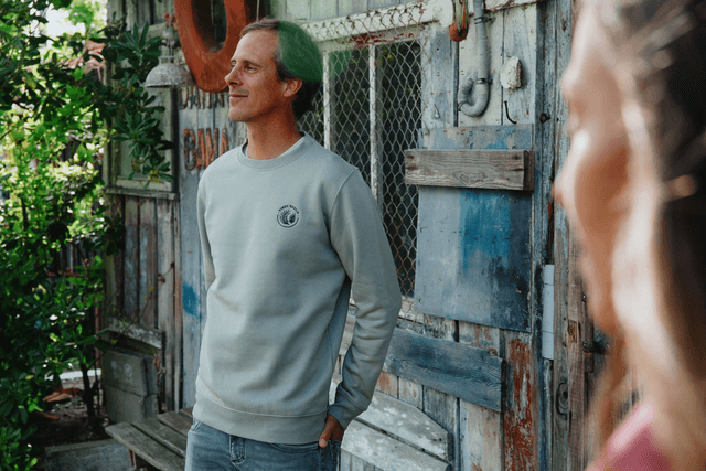 SWEAT-SHIRT VERT AMANDE
