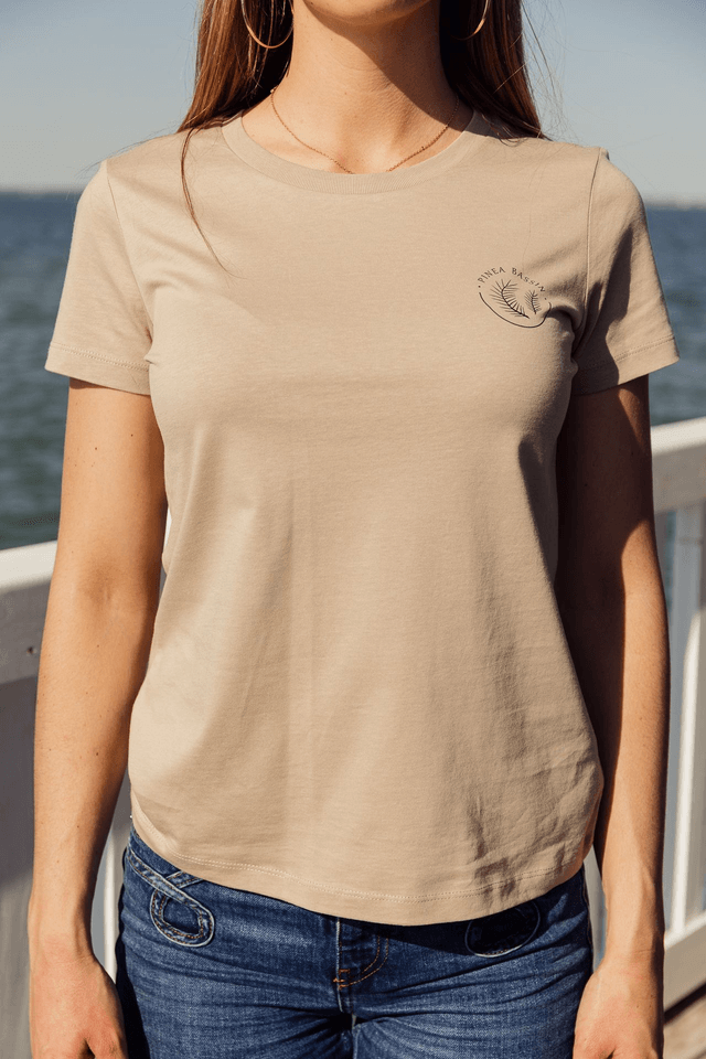 CABANES - T-SHIRT COL ROND BEIGE