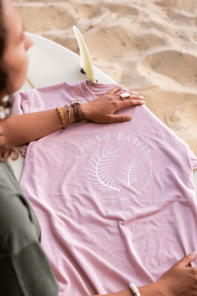 PLAGE - ROBE T-SHIRT ROSE PÂLE