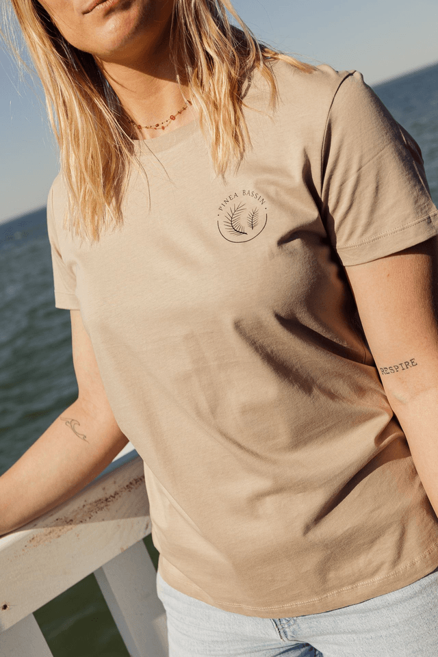 PILOTIS - T-SHIRT COL ROND BEIGE