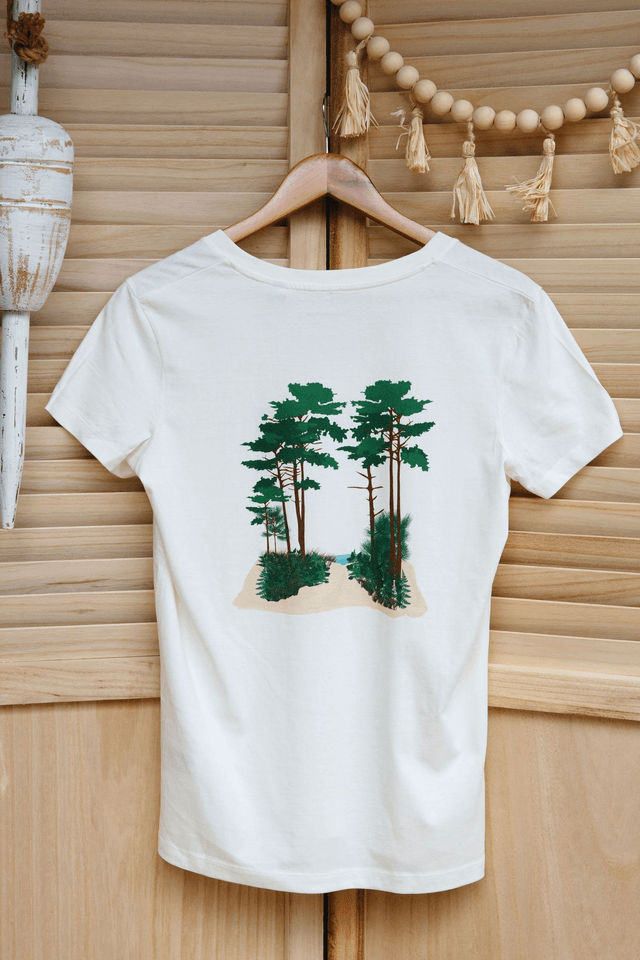 PINÈDE - T-SHIRT COL V IVOIRE