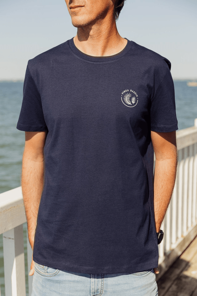 PILOTIS - T-SHIRT COL ROND BLEU MARINE 