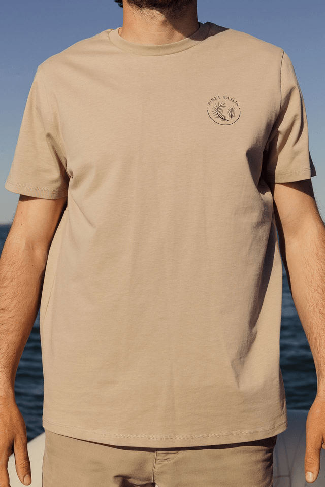 CABANES - T-SHIRT COL ROND BEIGE