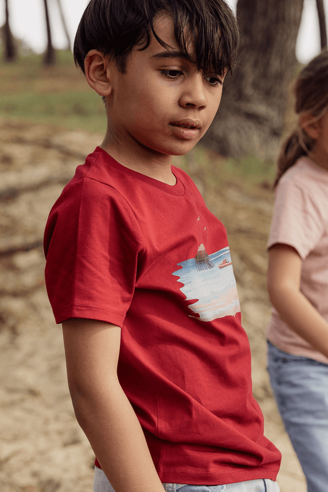PILOTIS - T-SHIRT ENFANT ROUGE