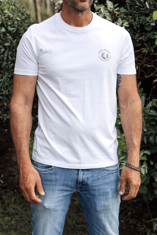 SIMPLE - T-SHIRT COL ROND BLANC