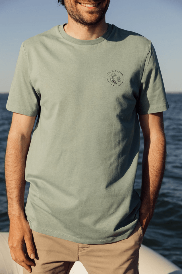 CABANES - T-SHIRT COL ROND VERT