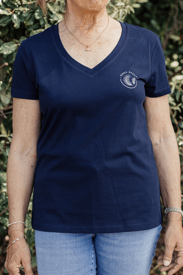 PILOTIS - T-SHIRT COL V BLEU MARINE