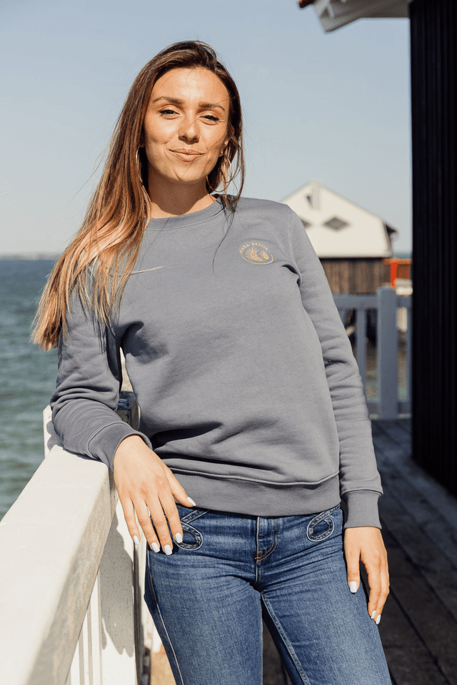 SWEAT-SHIRT BLEU GRIS
