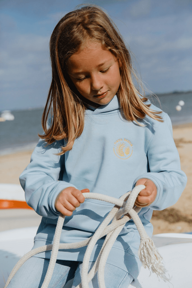 HOODIE ENFANT BLEU CLAIR