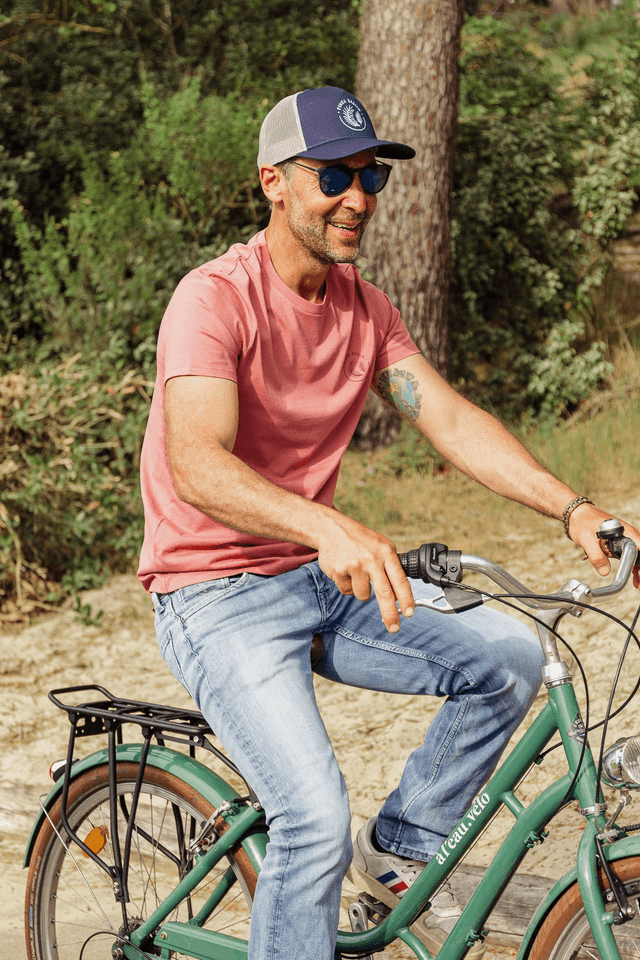 PINÈDE - T-SHIRT COL ROND ROSE ANTIQUE