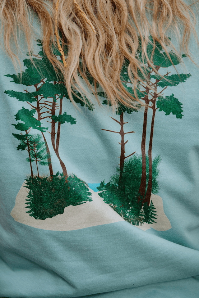 PINÈDE - T-SHIRT COL V VERT JADE
